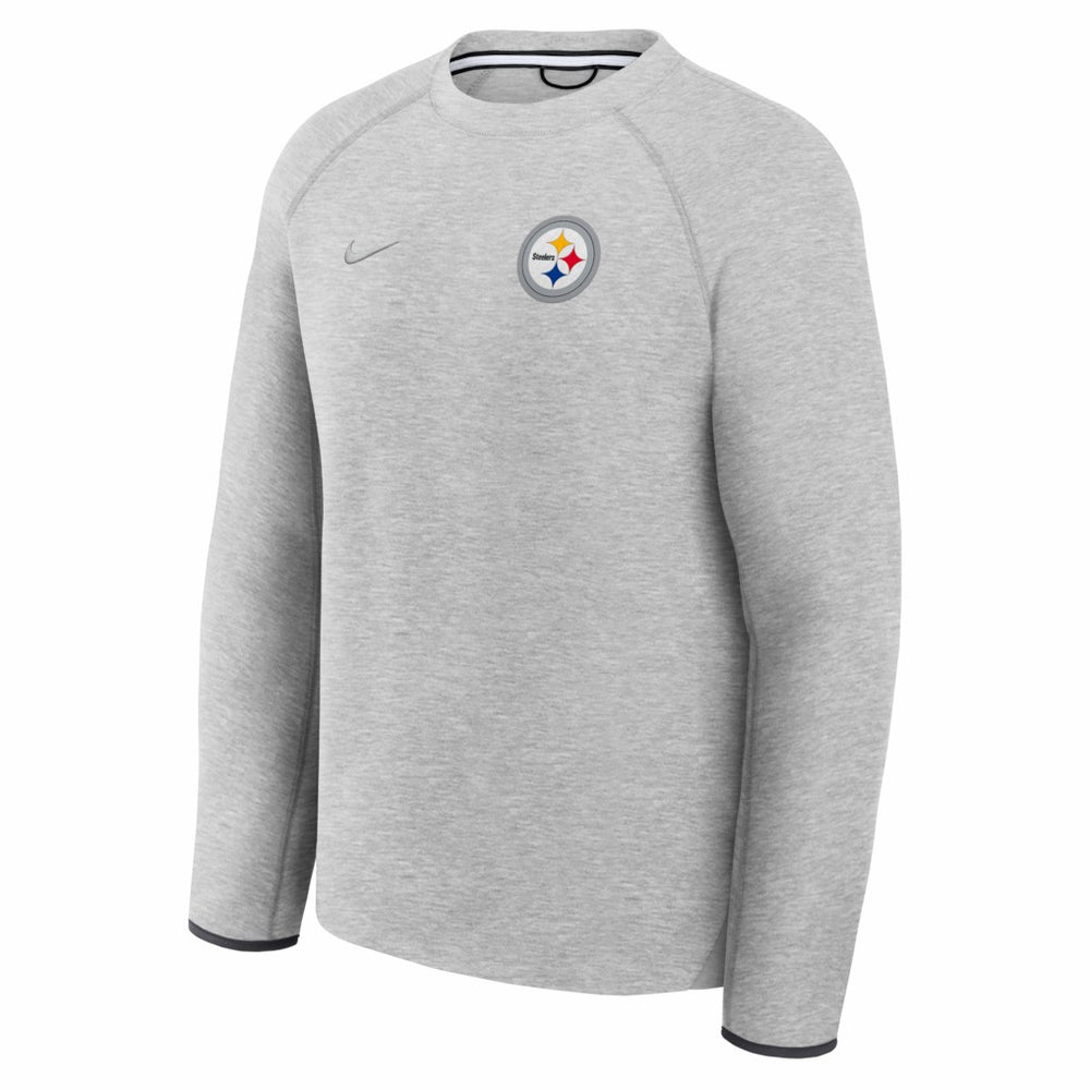 Nike Pittsburgh Steelers Tech Fleece Raglan Sweatshirt Heather Gray