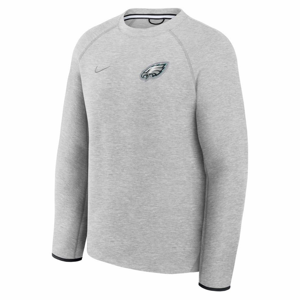 Nike Philadelphia Eagles Tech Fleece Raglan Sweatshirt Heather Gray