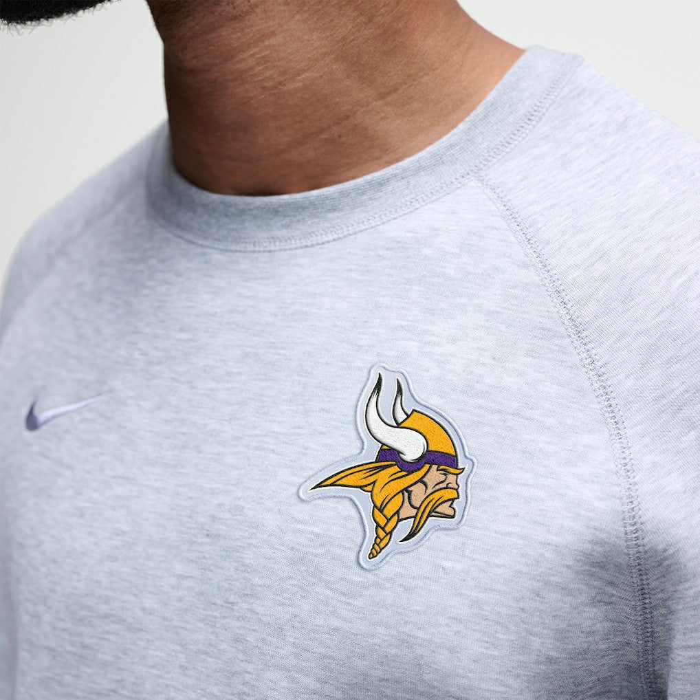 Nike Minnesota Vikings Tech Fleece Raglan Sweatshirt Heather Gray