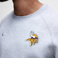 Nike Minnesota Vikings Tech Fleece Raglan Sweatshirt Heather Gray