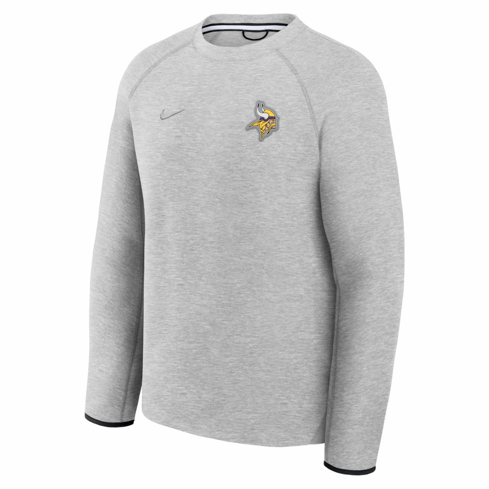 Nike Minnesota Vikings Tech Fleece Raglan Sweatshirt Heather Gray