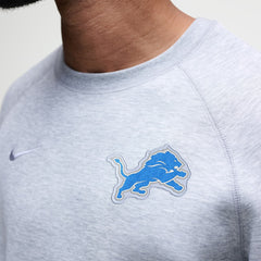 Nike Detroit Lions Tech Fleece Raglan Sweatshirt Heather Gray