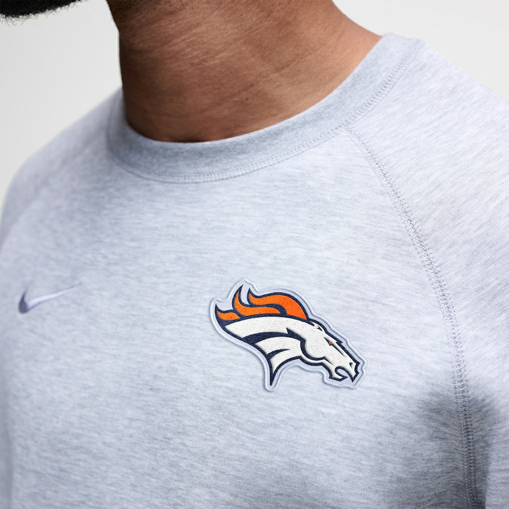Nike Denver Broncos Tech Fleece Raglan Sweatshirt Heather Gray