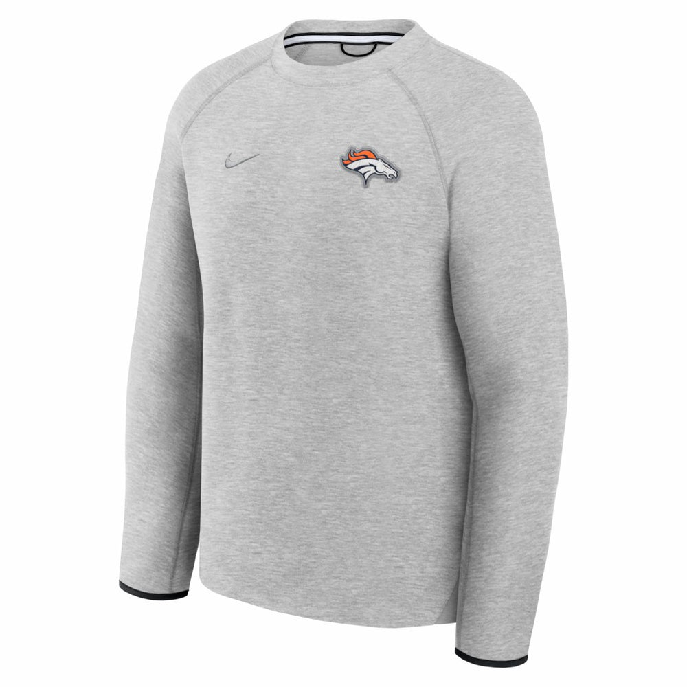 Nike Denver Broncos Tech Fleece Raglan Sweatshirt Heather Gray