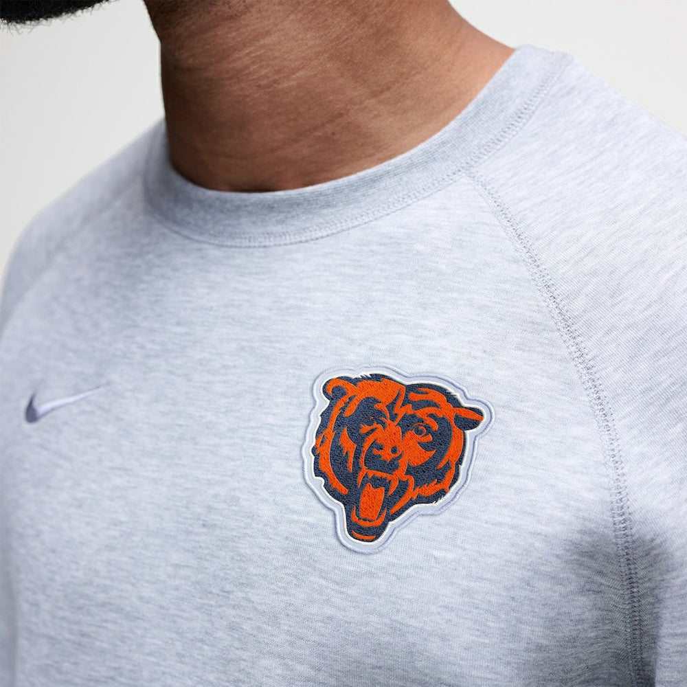 Nike Chicago Bears Tech Fleece Raglan Sweatshirt Heather Gray