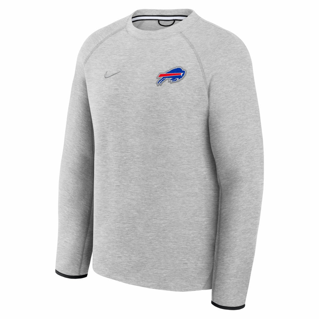 Nike Buffalo Bills Tech Fleece Raglan Sweatshirt Heather Gray