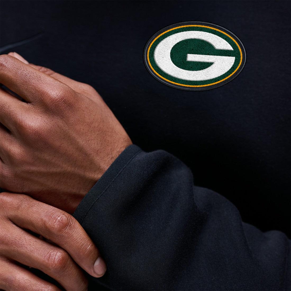 Nike Green Bay Packers Tech Fleece Raglan Sweatshirt Black