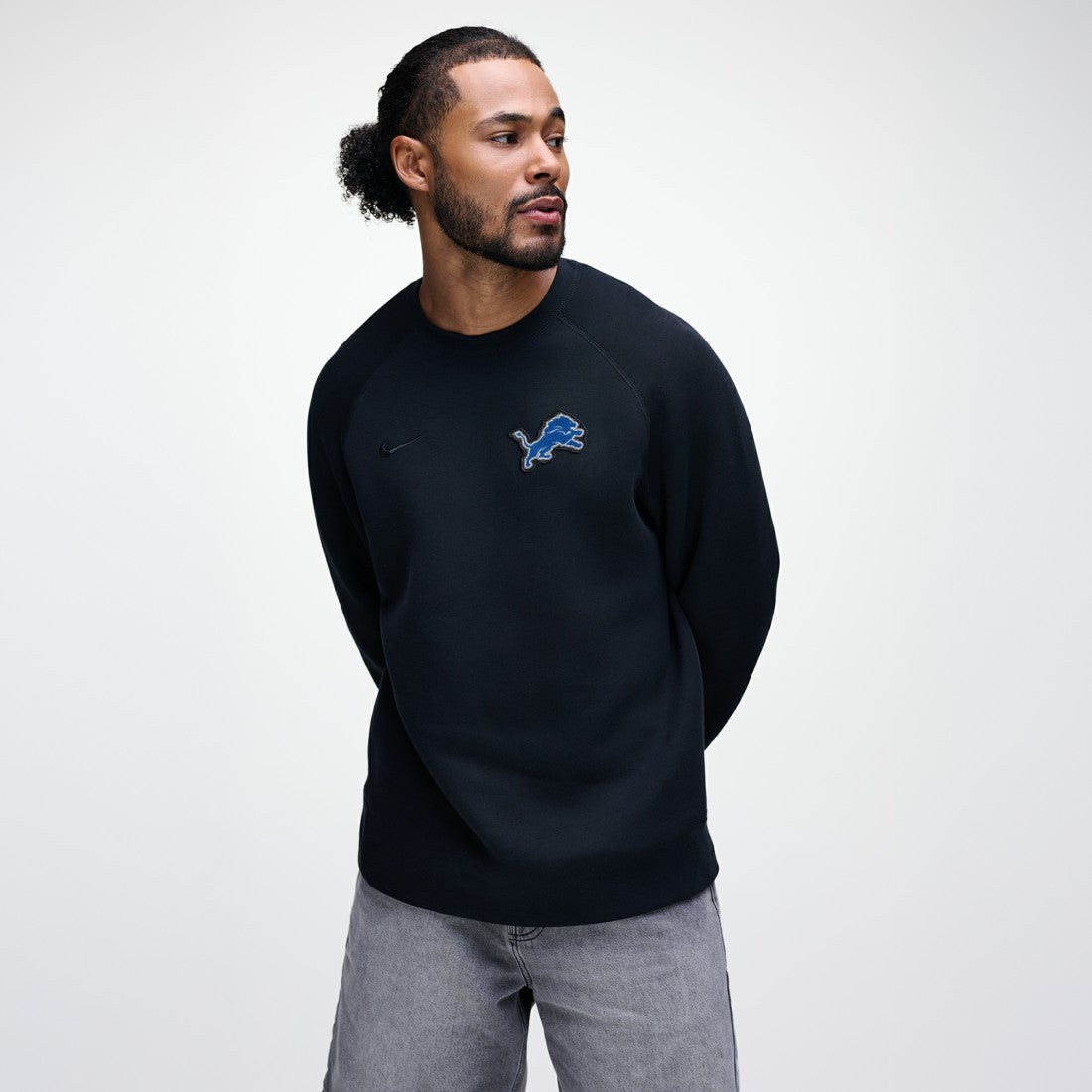 Nike Detroit Lions Tech Fleece Raglan Sweatshirt Black