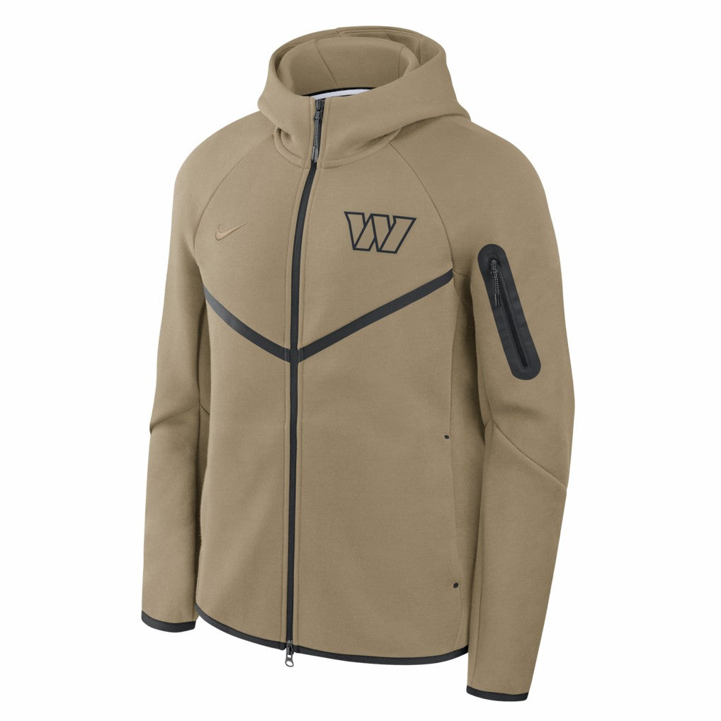 Nike Washington Commanders Tech Fleece Raglan Full-Zip Windrunner Hoodie Olive