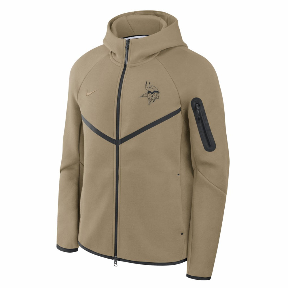 Nike Minnesota Vikings Tech Fleece Raglan Full-Zip Windrunner Hoodie Olive