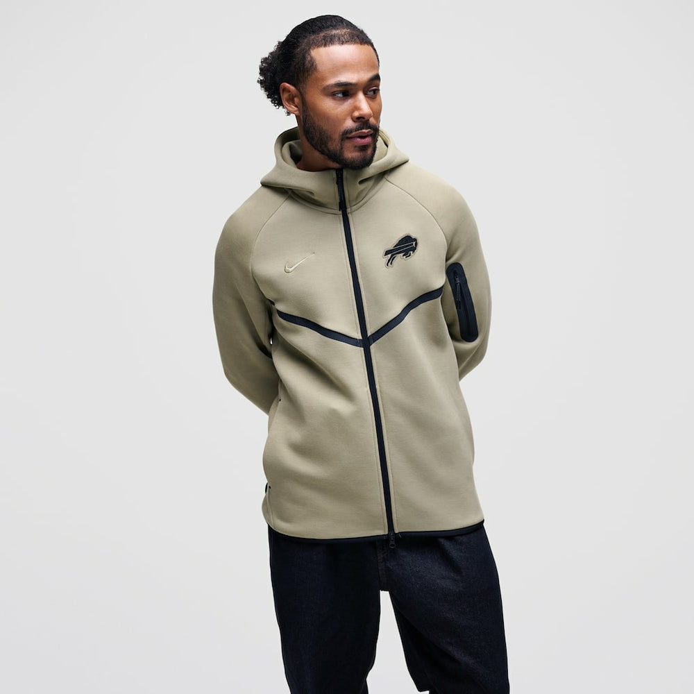 Nike Buffalo Bills Tech Fleece Raglan Full-Zip Windrunner Hoodie Olive