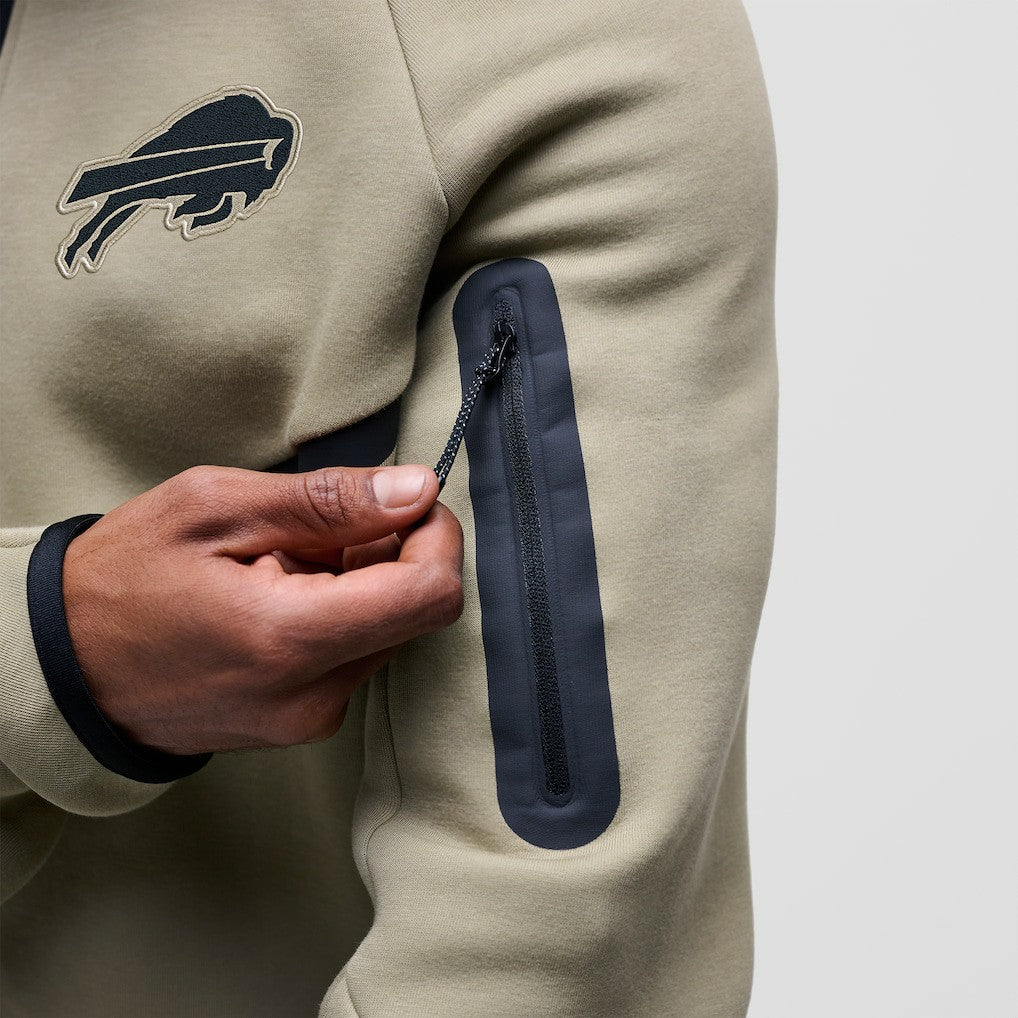 Nike Buffalo Bills Tech Fleece Raglan Full-Zip Windrunner Hoodie Olive