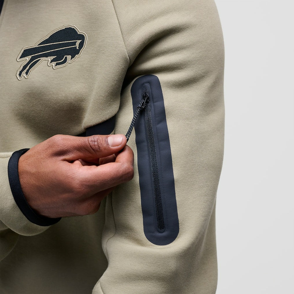 Nike Buffalo Bills Tech Fleece Raglan Full-Zip Windrunner Hoodie Olive
