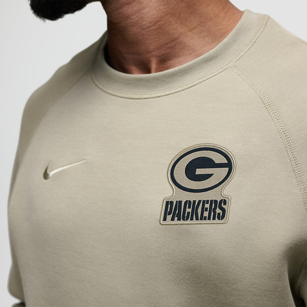 Nike Green Bay Packers Tech Fleece Raglan Sweatshirt Olive