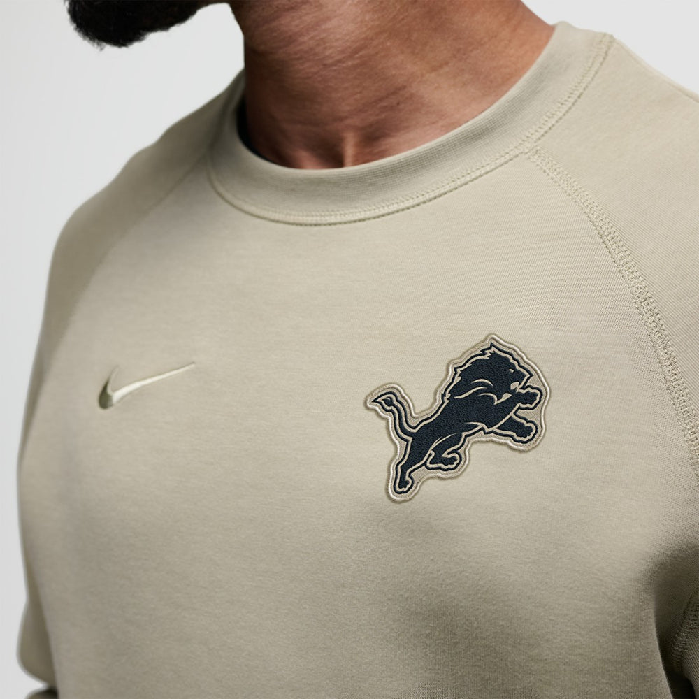 Nike Detroit Lions Tech Fleece Raglan Sweatshirt Olive