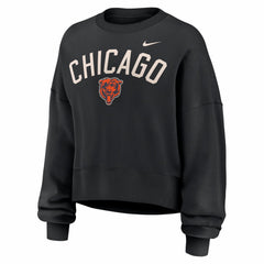 Nike Chicago Bears Women's Oversized High Hip Legacy Arch Phoenix Fleece Sweatshirt Black