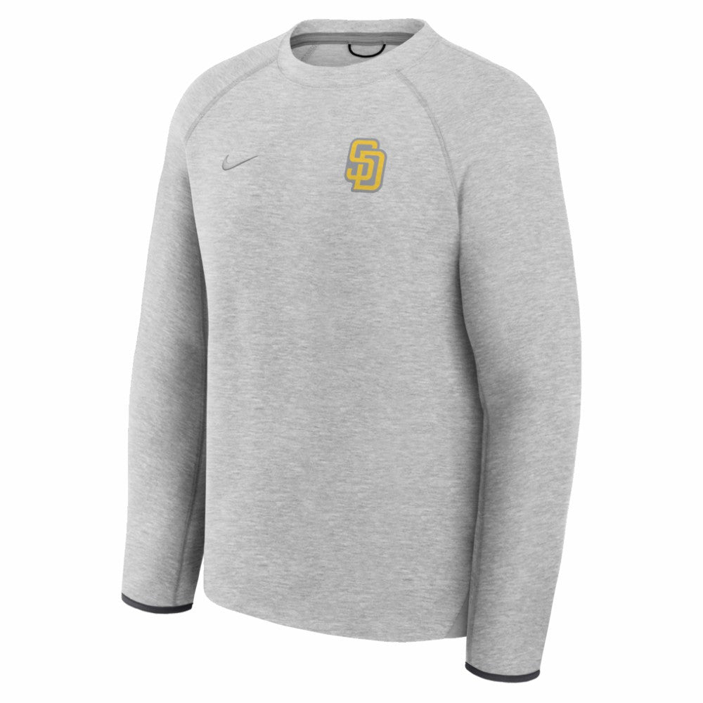 San Diego Padres Nike Tech Fleece Raglan Sweatshirt - Heather Gray - Nike Sale
