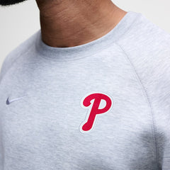Philadelphia Phillies Nike Tech Fleece Raglan Sweatshirt - Heather Charcoal - Nike Discount