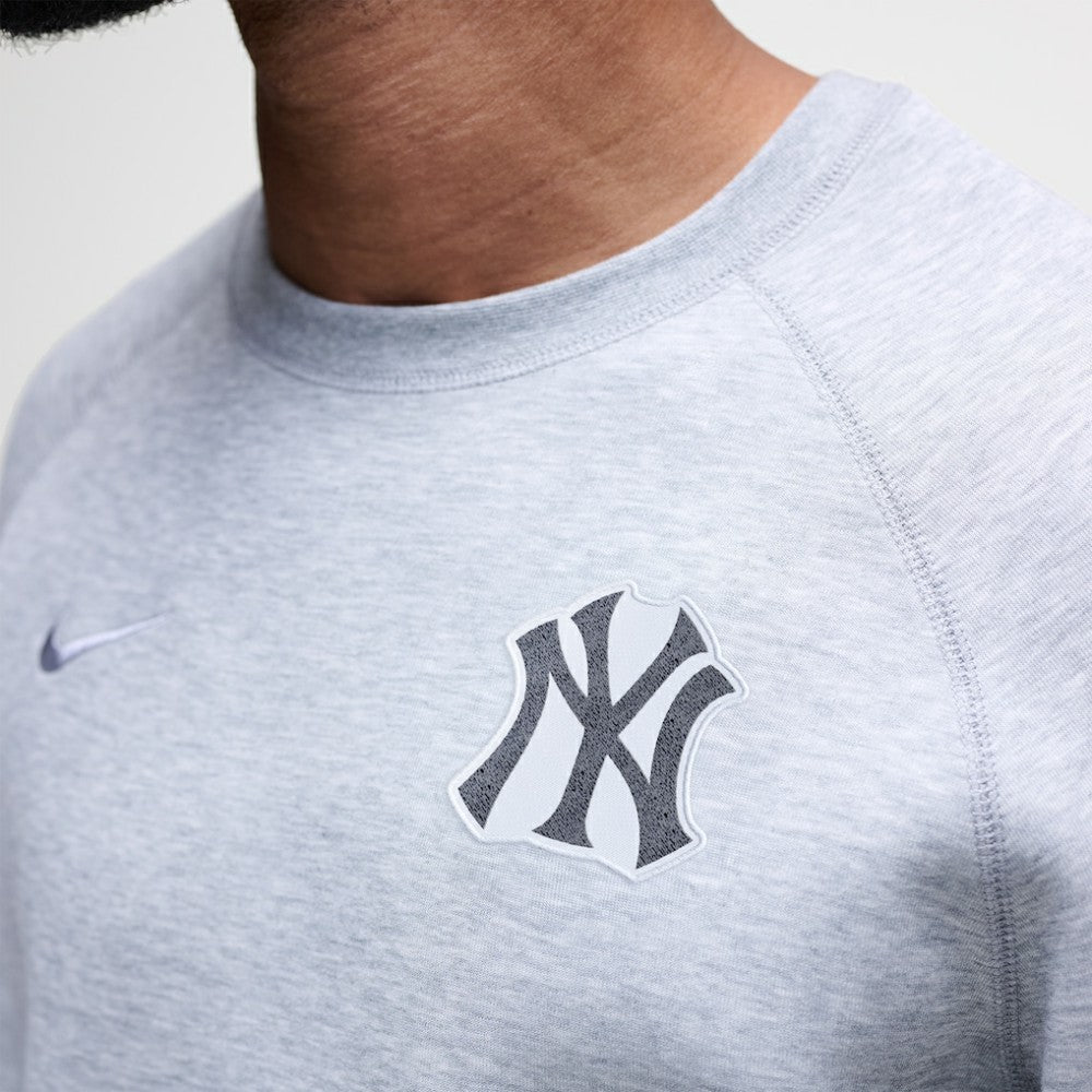 New York Yankees Nike Tech Fleece Raglan Sweatshirt - Heather Charcoal - Nike Online