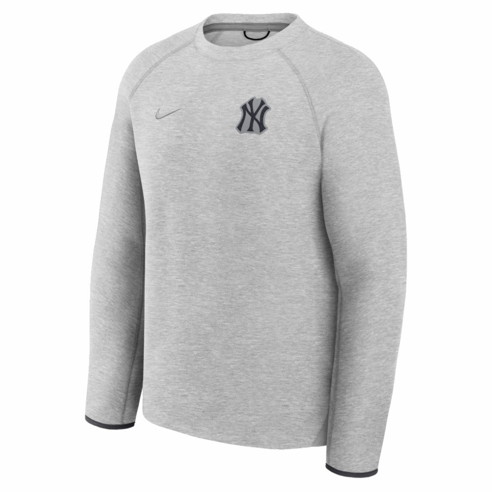 New York Yankees Nike Tech Fleece Raglan Sweatshirt - Heather Charcoal - Nike Online