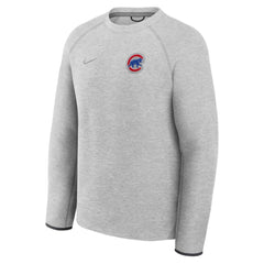 Chicago Cubs Nike Tech Fleece Raglan Sweatshirt - Heather Charcoal - Nike Online