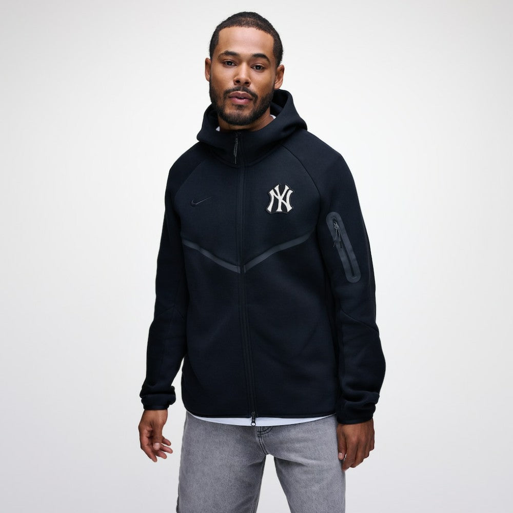 New York Yankees Nike Tech Fleece Raglan Full-Zip Windrunner Hoodie - Black - Nike Sale