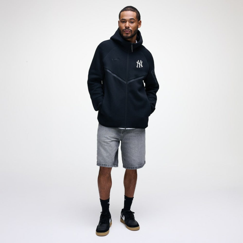 New York Yankees Nike Tech Fleece Raglan Full-Zip Windrunner Hoodie - Black - Nike Sale