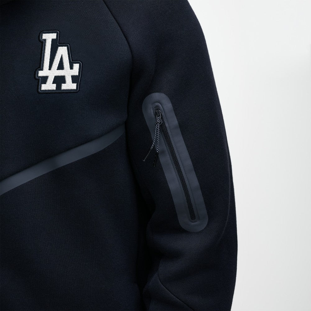 Los Angeles Dodgers Nike Tech Fleece Raglan Full-Zip Windrunner Hoodie - Black - Nike Lifestyle