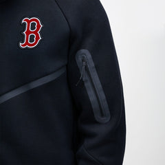 Boston Red Sox Nike Tech Fleece Raglan Full-Zip Windrunner Hoodie - Black - Nike Lifestyle