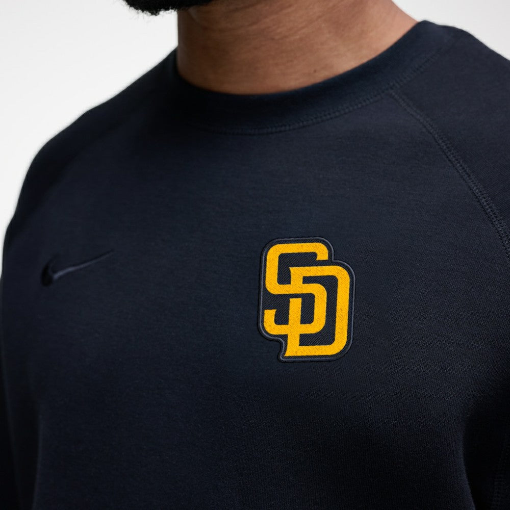 San Diego Padres Nike Tech Fleece Raglan Sweatshirt - Black - Nike on Sale