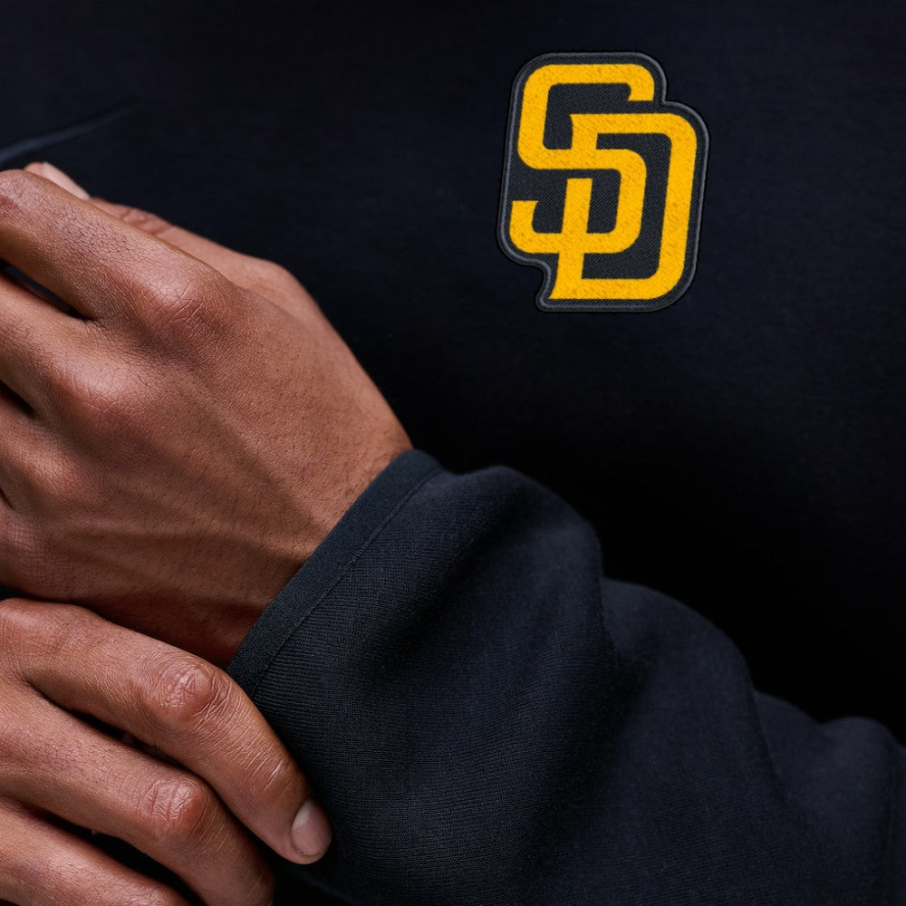 San Diego Padres Nike Tech Fleece Raglan Sweatshirt - Black - Nike on Sale