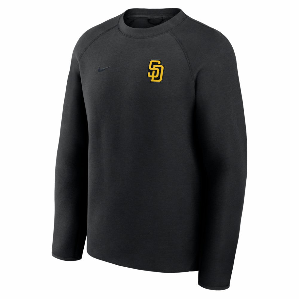 San Diego Padres Nike Tech Fleece Raglan Sweatshirt - Black - Nike on Sale