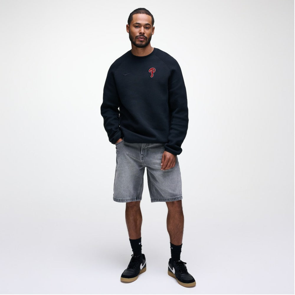 Philadelphia Phillies Nike Tech Fleece Raglan Sweatshirt - Black - Nike Discount