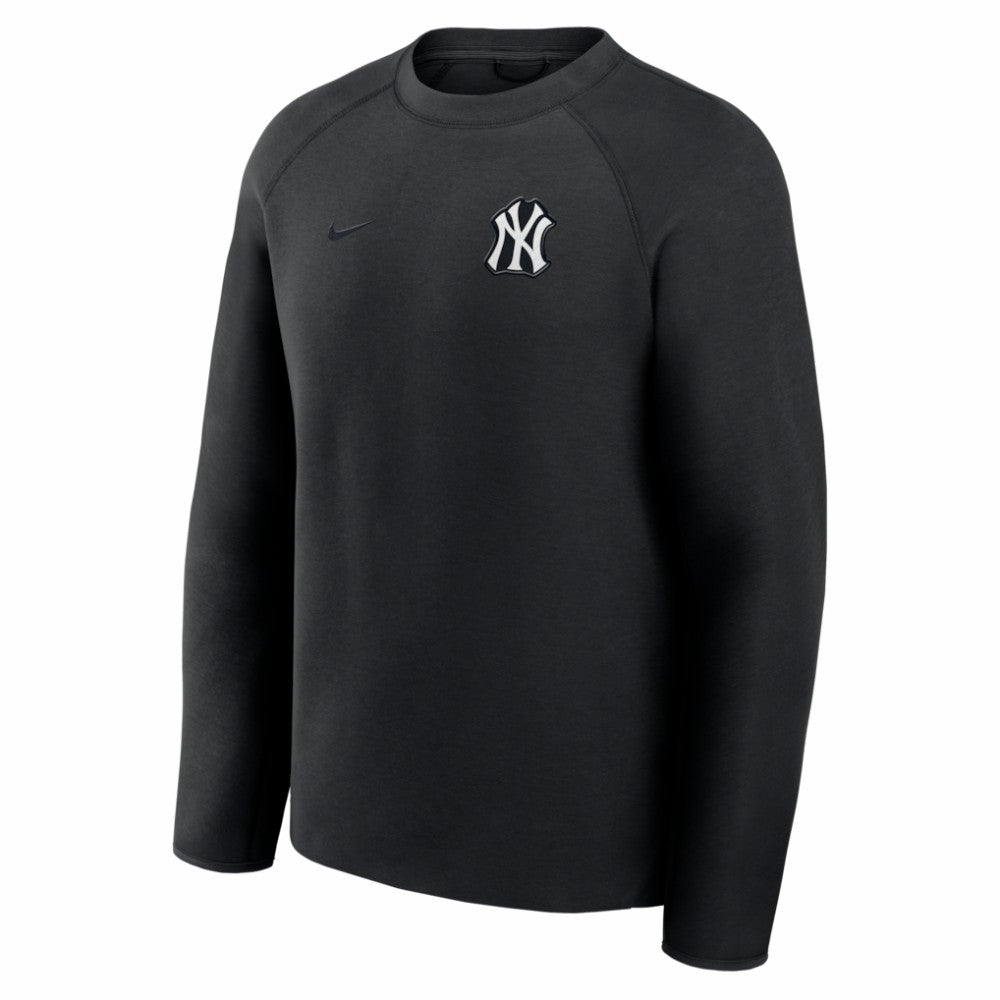 New York Yankees Nike Tech Fleece Raglan Sweatshirt - Black - Nike Discount