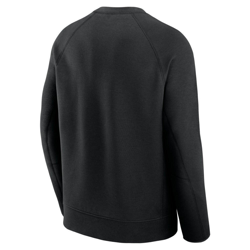 New York Mets Nike Tech Fleece Raglan Sweatshirt - Black - Nike Online