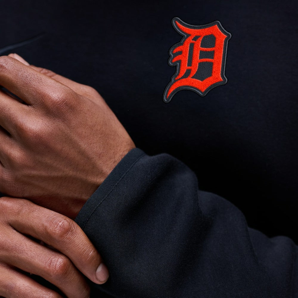 Detroit Tigers Nike Tech Fleece Raglan Sweatshirt - Black - Nike Lifestyle