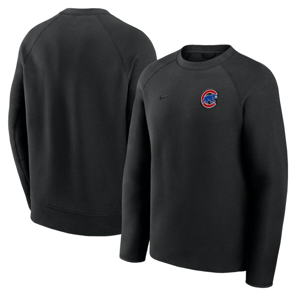 Chicago Cubs Nike Tech Fleece Raglan Sweatshirt - Black - Nike on Sale