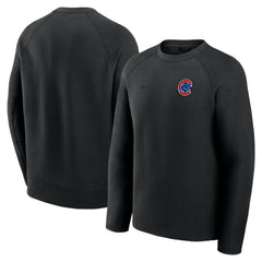 Chicago Cubs Nike Tech Fleece Raglan Sweatshirt - Black - Nike on Sale