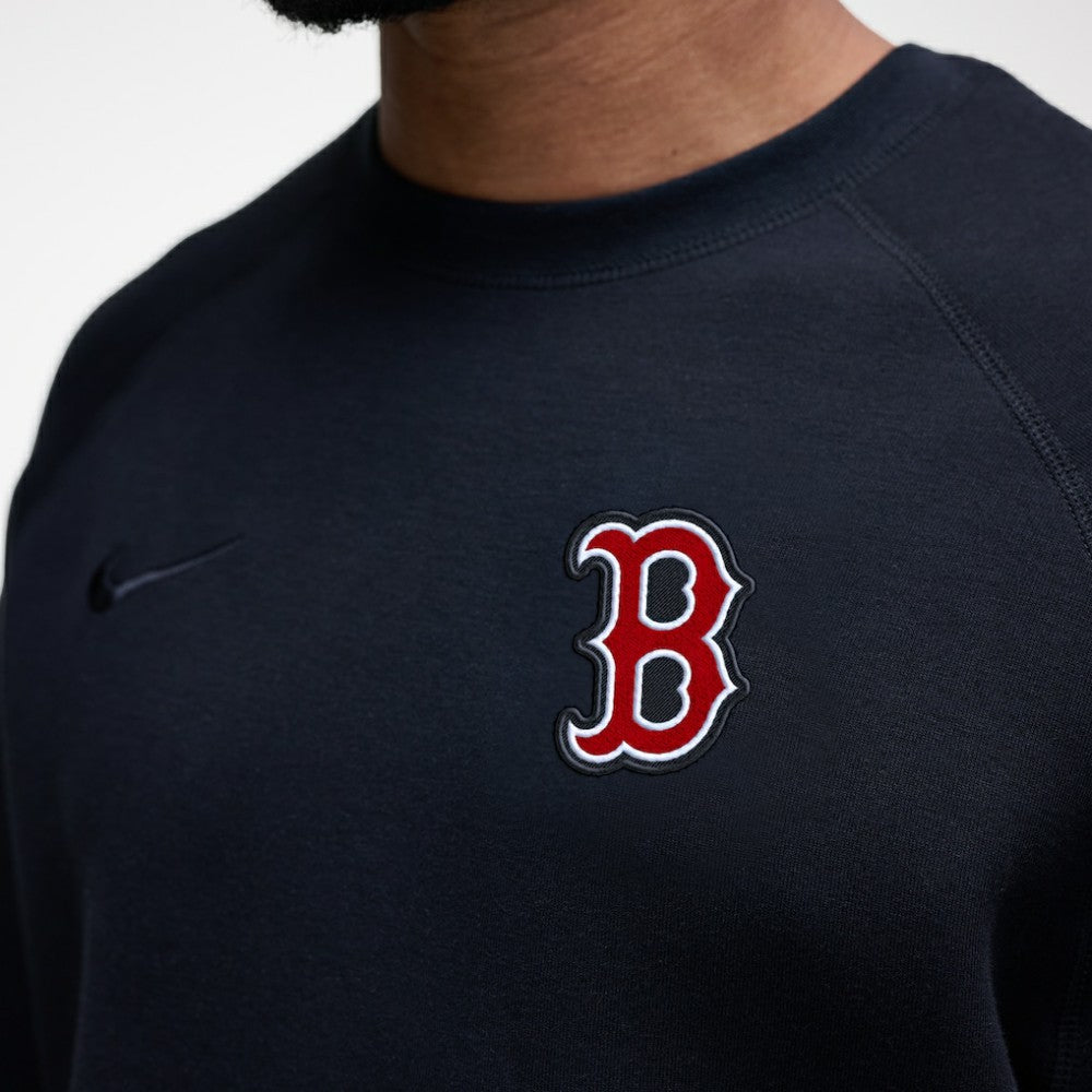 Boston Red Sox Nike Tech Fleece Raglan Sweatshirt - Black - Nike Lifestyle