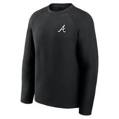 Atlanta Braves Nike Tech Fleece Raglan Sweatshirt - Black - Nike Lifestyle
