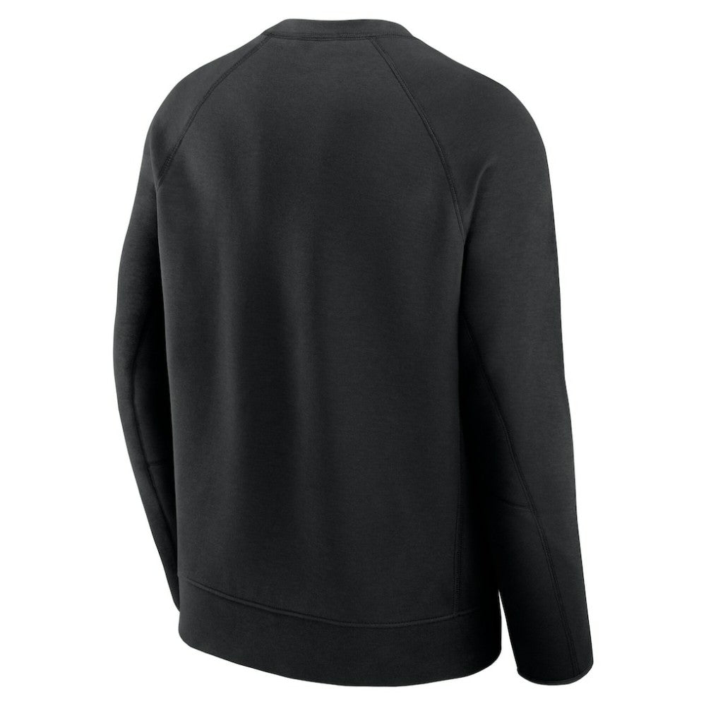 Atlanta Braves Nike Tech Fleece Raglan Sweatshirt - Black - Nike Lifestyle