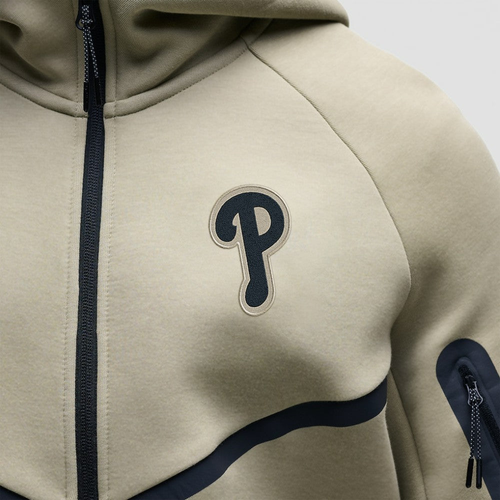 Philadelphia Phillies Nike Tech Fleece Raglan Full-Zip Windrunner Hoodie - Tan - Nike on Sale