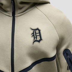 Detroit Tigers Nike Tech Fleece Raglan Full-Zip Windrunner Hoodie - Tan - Nike Lifestyle