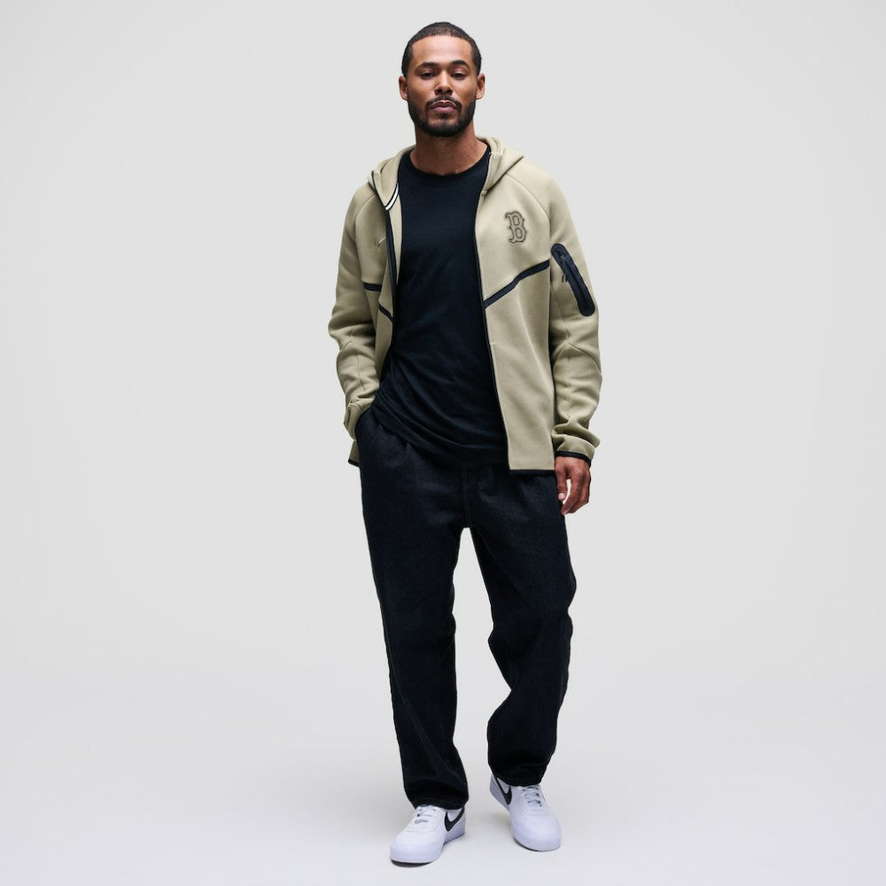 Boston Red Sox Nike Tech Fleece Raglan Full-Zip Windrunner Hoodie - Tan - Nike on Sale