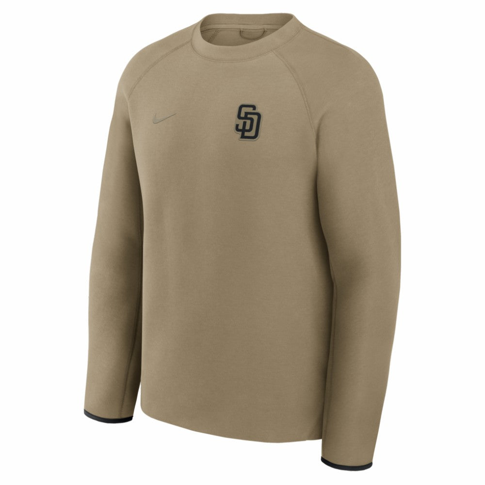San Diego Padres Nike Tech Fleece Raglan Sweatshirt - Olive - Nike on Sale