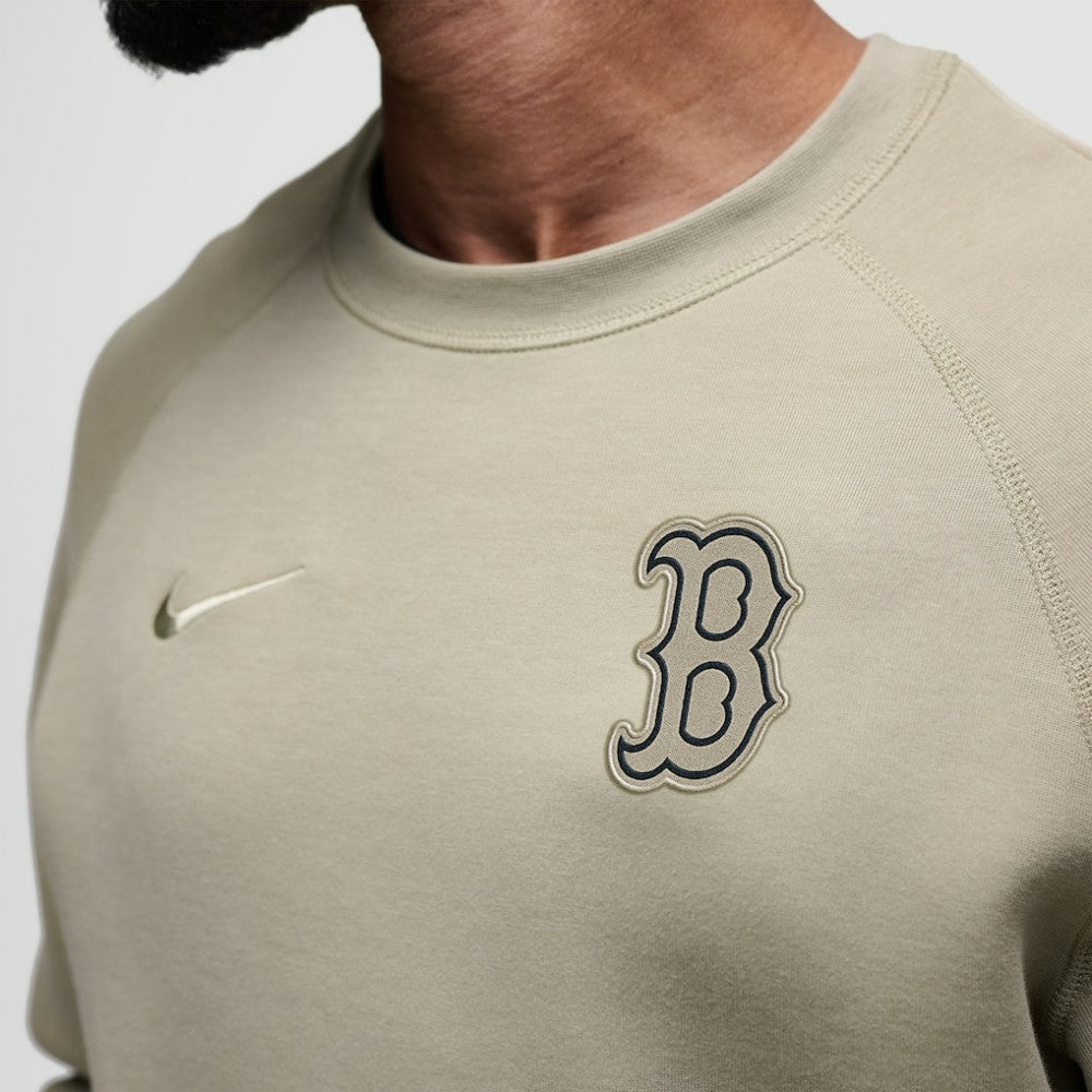 Boston Red Sox Nike Tech Fleece Raglan Sweatshirt - Olive - Nike Online