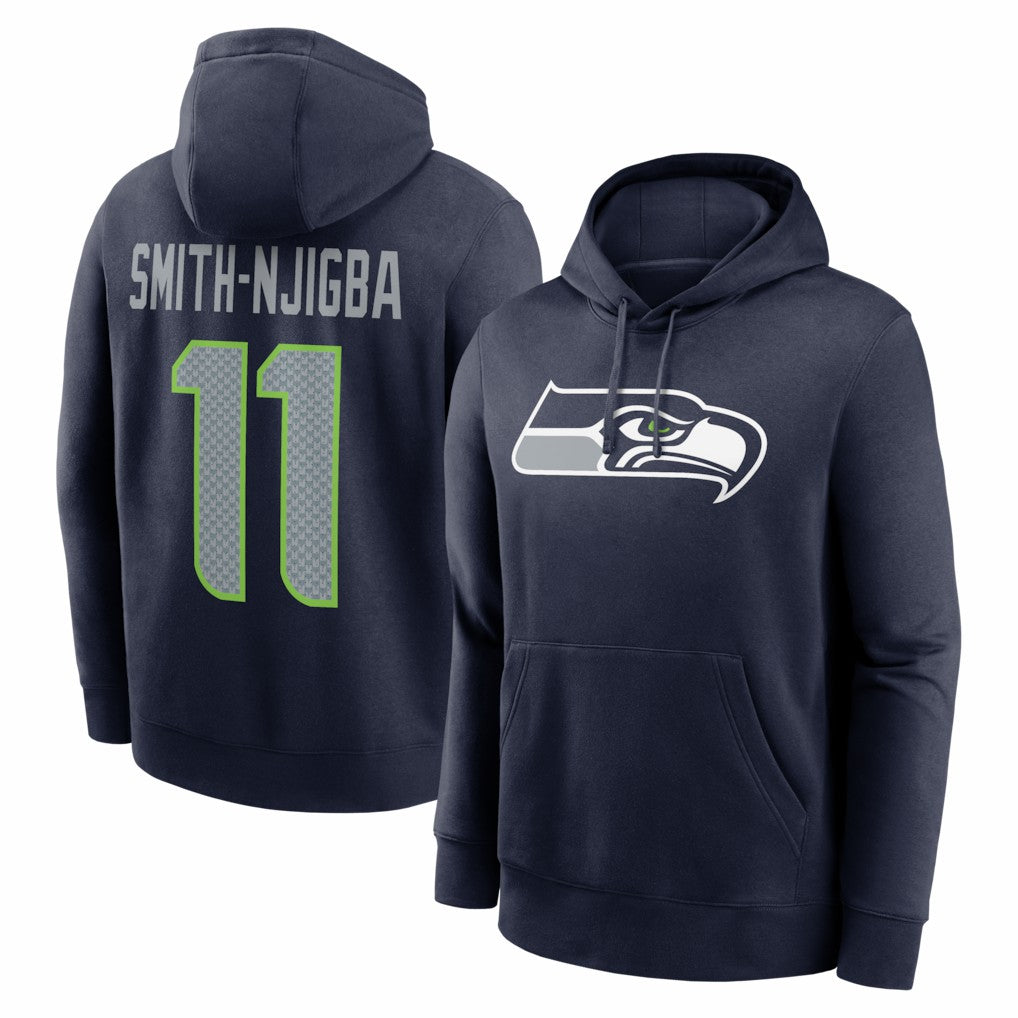 Nike Jaxon Smith-Njigba Seattle Seahawks Name & Number Fleece Hoodie Navy