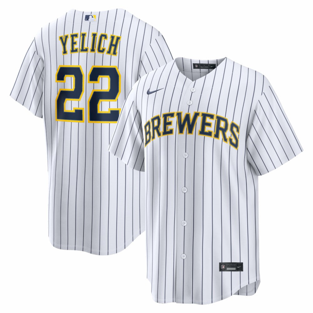 Christian Yelich Milwaukee Brewers Nike Alternate Replica Jersey - White - Nike Sale