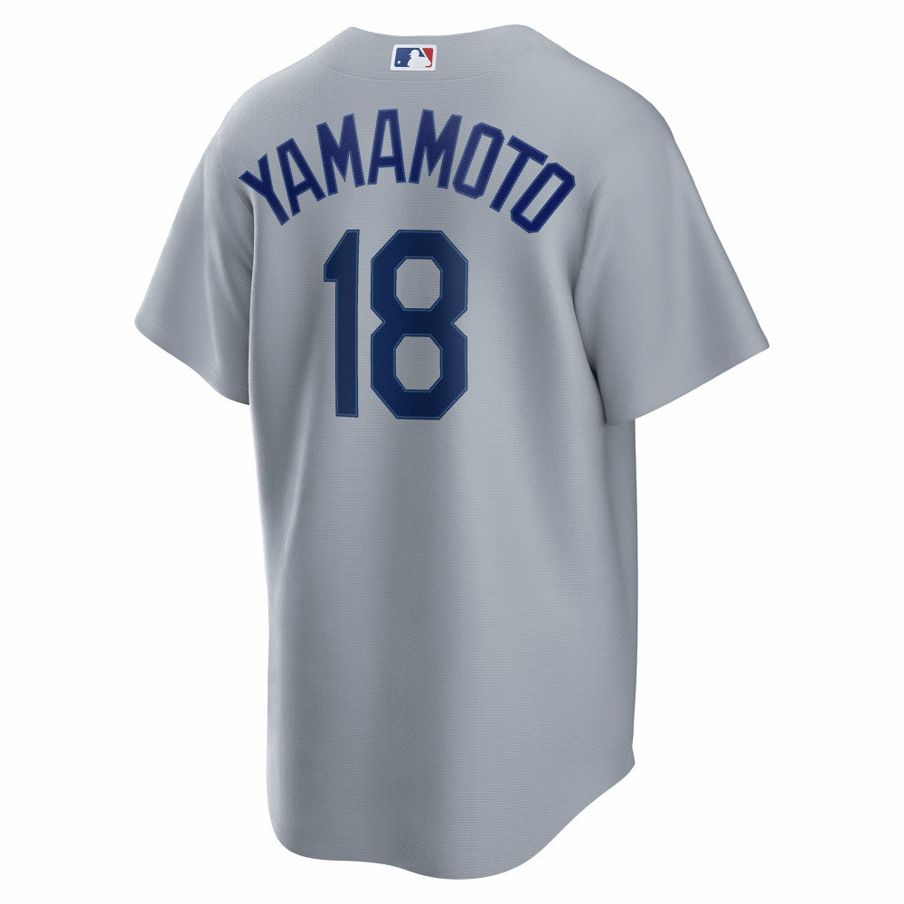 Yoshinobu Yamamoto Los Angeles Dodgers Nike Road Replica Jersey - Gray - Nike Discount