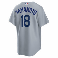 Yoshinobu Yamamoto Los Angeles Dodgers Nike Road Replica Jersey - Gray - Nike Discount